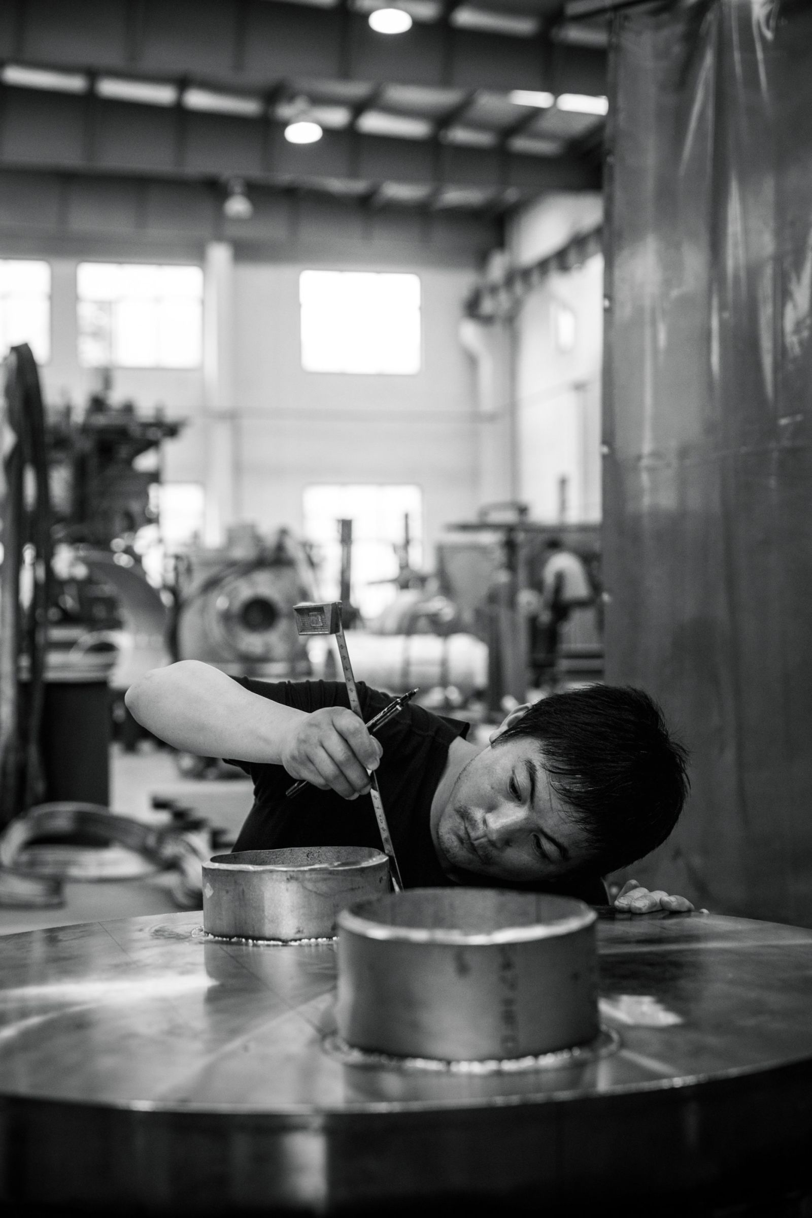 Welder in Vahterus assembly plant in Zhangjiangang China